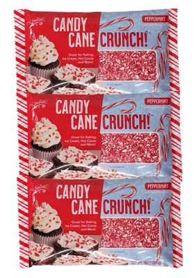 Candy Cane Peppermint Crunch - 3pk 10oz Bags - Crushed Peppermint Candy Canes Topping - Christmas Candy Dessert Topping