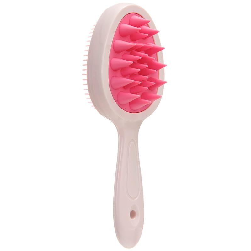 Xinqirity 2-in-1 Scalp Massager Shampoo Brush, Hair Scrubber with Soft Silicone Bristles, Scalp ScrubberExfoliator for Dandruff Removal, Wet Dry Scalp Brush for Hair Growth Scalp Care, 2 Pcs