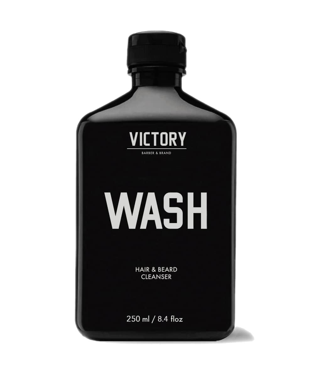 Victory Barber Brand Beard Wash - Made in USA, Men&#39;s All-in-One Shampoo and Conditioner, Hydrating, Smoothening, Softening, 8.4 Fl Oz