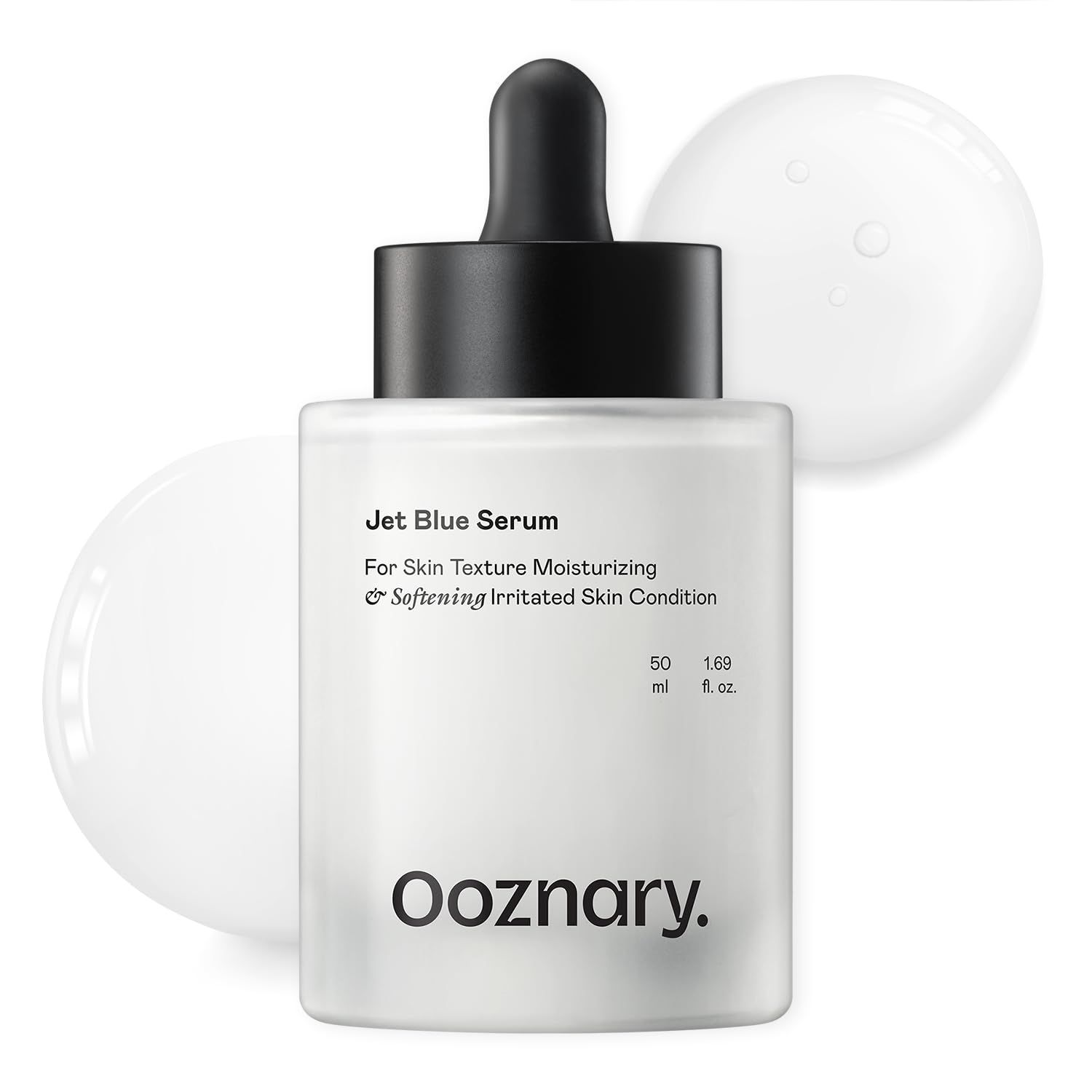 Ooznary Jet Blue Serum with 8 Types of Hyaluronic Acid and Ceramide, Extra Hydrating for Skin 1.6 fl oz. 50 ml