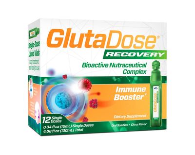GlutaDose Recovery Immunity Supplement - Liquid Vitamins Immune Support for Kids Adults, Cold Flu Care Package (Glutathione Astragalus Echinacea Acerola) Immune Booster for Women Men - 12 Vials