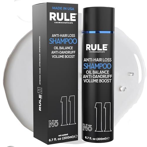 Rule - Hair Loss Shampoo for Men - DHT Blocker and Root Activator for Hair Regrowth - Anti-Dandruff and Oil Control Formula - Thickening and Strengthening for Thinning Hair - 200 mL
