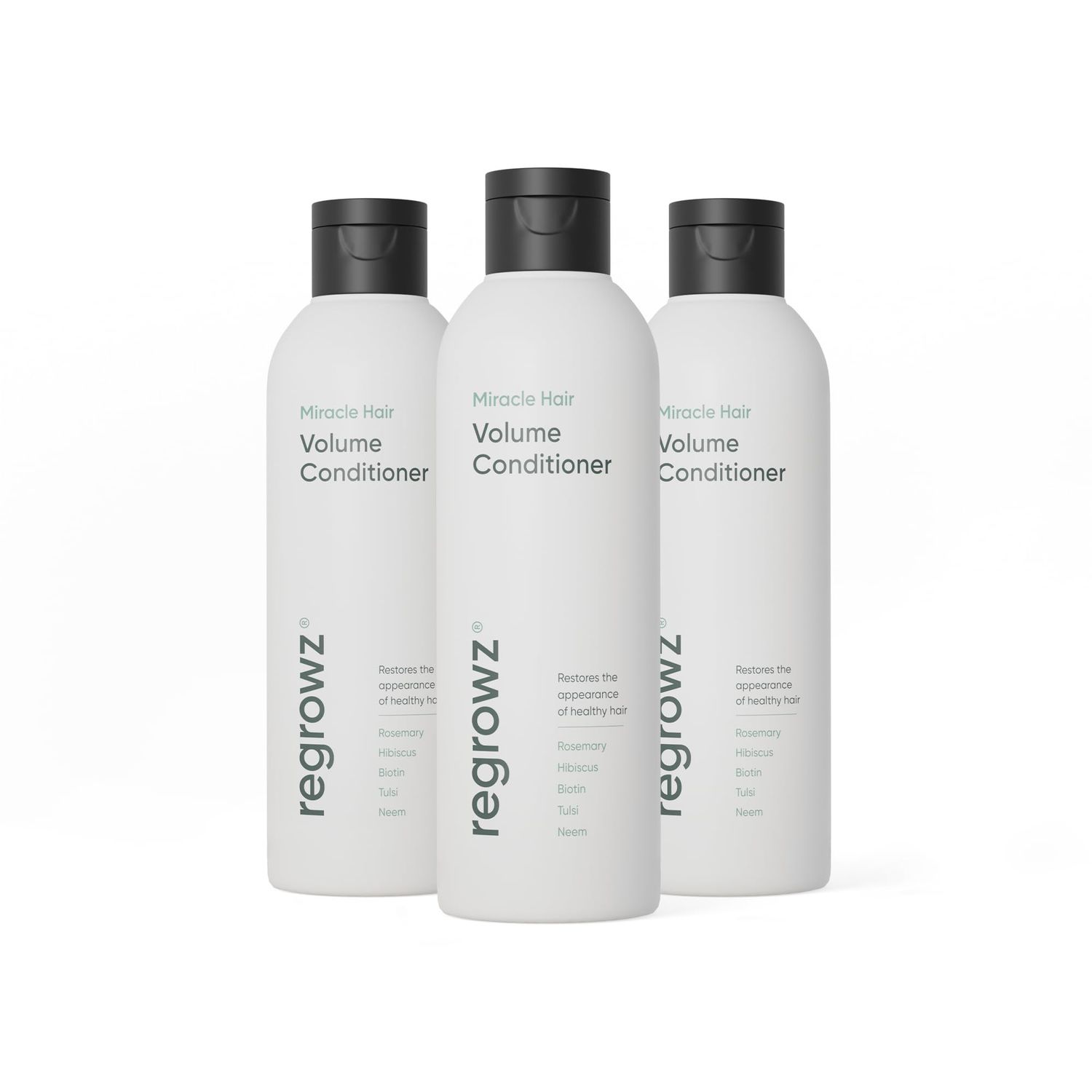 Regrowz Miracle Hair Volume Conditioner 7oz - Pack of 3 - For Fine,Thin Hair - Boost Shine Thickness - Suitable for Men and Women - Hair Growth Repair Treatment with Biotin