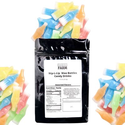 Airmont Farm Nip L Nip Wax Bottles Candy Drinks 12 LB Bag Assorted Flavors