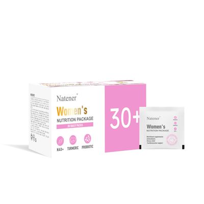Natener 6 in 1 Vaginal Probiotic Daily Pack - 80B CFUs Lactobacillus Multivitamins Omega-3 Collagen Peptide NAD Support Vaginal Ph Balance, Moisture, Tightening,Anti-Aging,Immune Mood