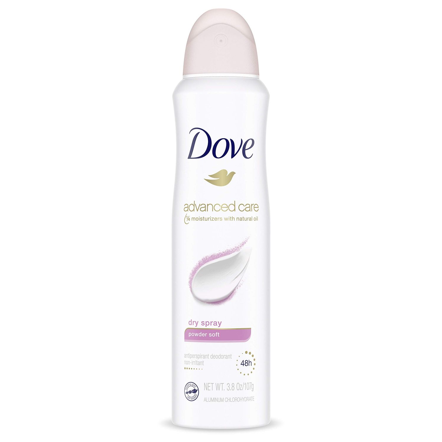 Dove Advanced Care Dry Spray Antiperspirant Deodorant for Women, Powder Soft, for 48 Hour Protection And Soft And Comfortable Underarms, 3.8 oz