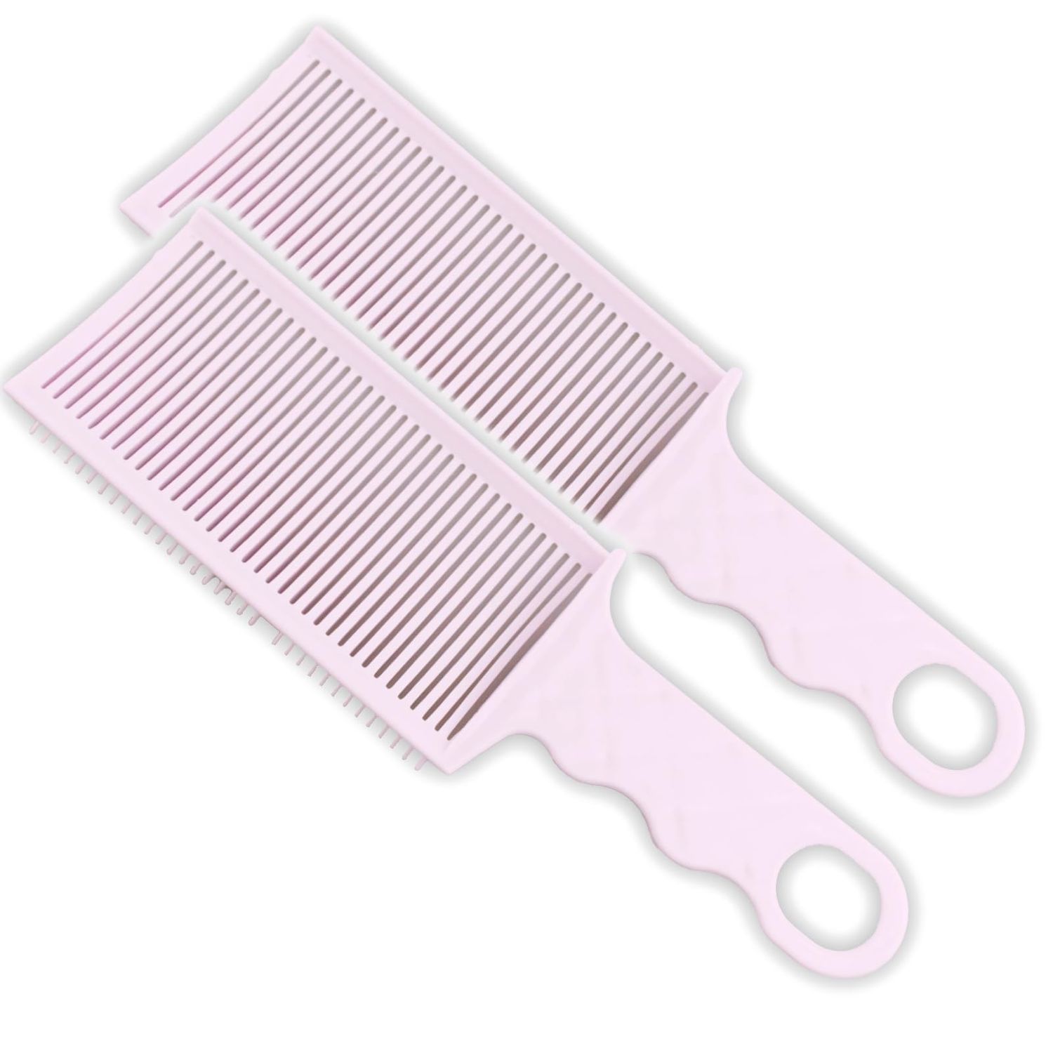 2 Pcs Barber Fade Comb for Men - Professional Anti-Static Heat Resistant Curved Flat Top Comb for Various Short Haircuts