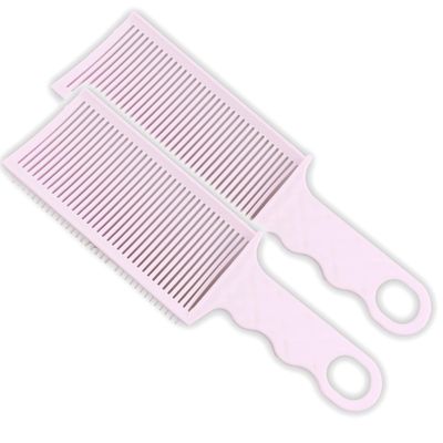 2 Pcs Barber Fade Comb for Men - Professional Anti-Static Heat Resistant Curved Flat Top Comb for Various Short Haircuts