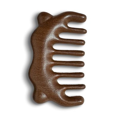 Wooden Scalp Massager - Handmade 100 Natural Green Sandalwood Wide Tooth Combs - Wood Massage Comb Sandalwood Comb for Hair Growth