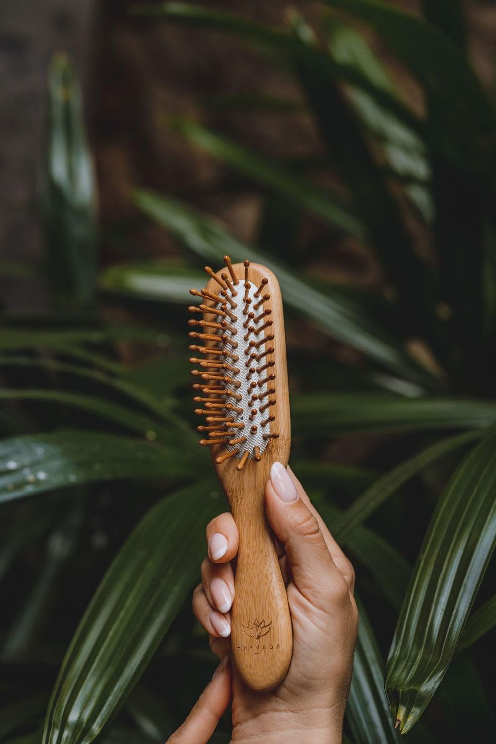Bamboo Hair Brush With Handle