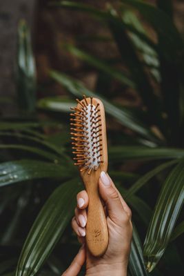 Bamboo Hair Brush With Handle