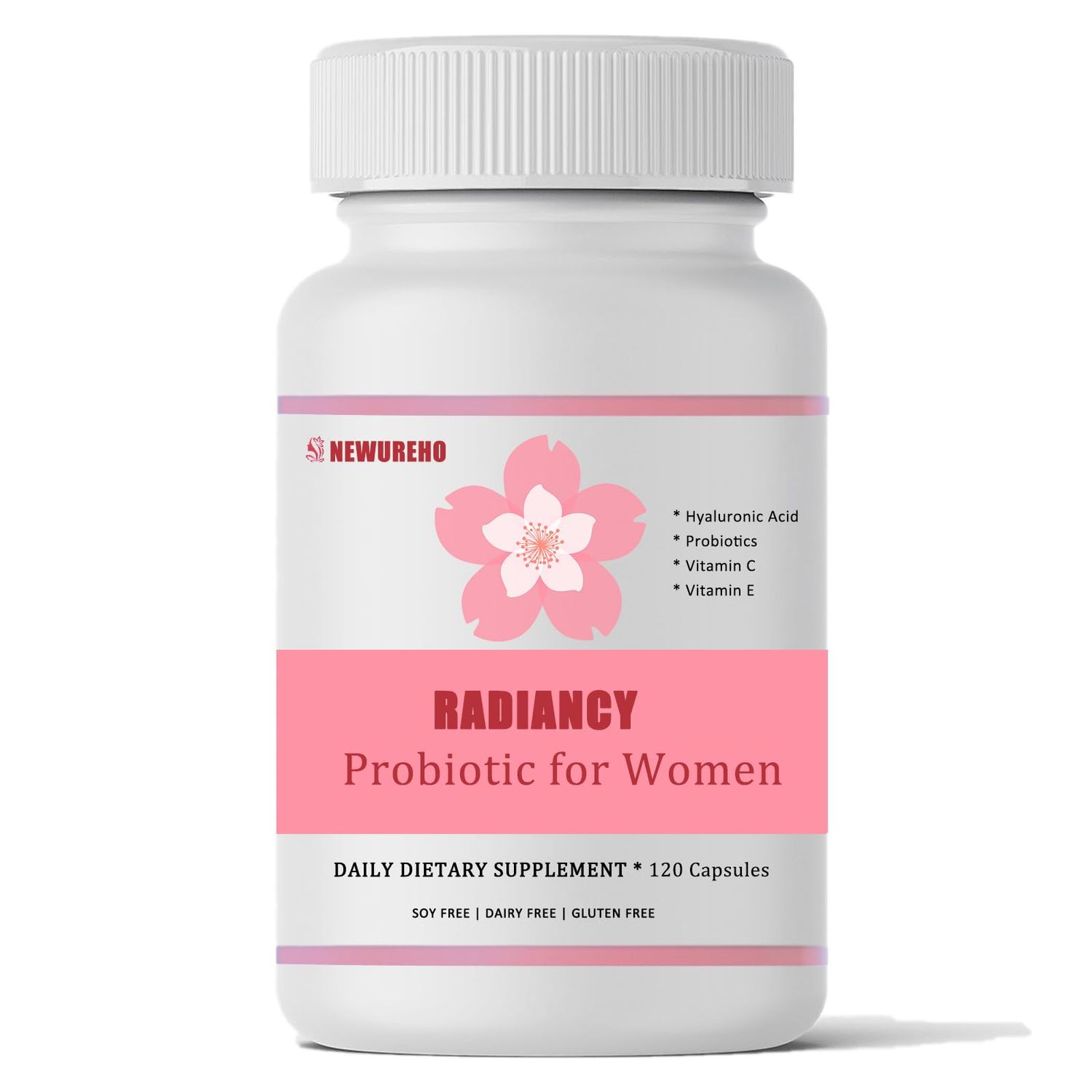 Radiancy Probiotic for Women, True Fem 4-in-1 Vaginal Probiotics for Vaginal Dryness PH Balance 2,000mg Multi-Collagen Blend, Hyaluronic Acid, Organic Prebiotics, Vitamin C E (30-Day Supply)