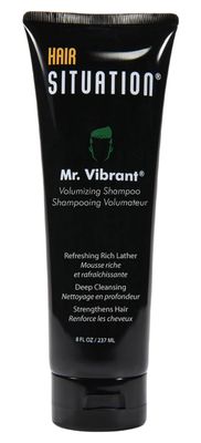 Hair Situation Mr. Vibrant Volumizing Daily Men&#39;s Shampoo for Fuller, Stronger, and Thicker-Looking Hair, Fighting Hair Loss, Thin and Receding Hair Line with Biotin and DHT Blocker Treatment 8 FL Oz