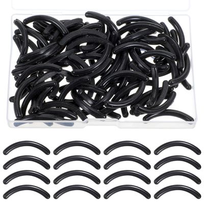 YUXIANLB 80PCS Eyelash Curler Refill Pads Lash Curler Replacement Pads Rubber Eyelash Curlers Pads Lash Tweezers Spare Core Eye Lash Curler Rubber Refills Silicone Strips for Universal Eyelash Curler