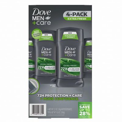 Dove MenCare Antiperspirant Deodorant, Extra Fresh, 2.7 Ounce (Pack of 4)