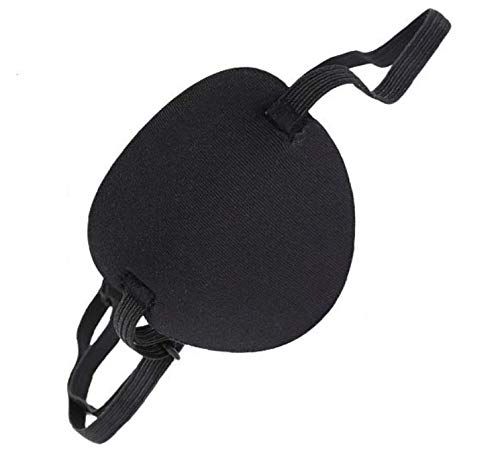 LASSUM Adults Kids Black Eyepatch,Comfortable Eye Patch Strabismus Adjustable Eye Patch Eye Mask for Recovery Eye