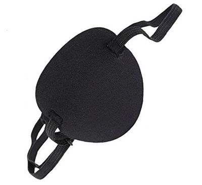 LASSUM Adults Kids Black Eyepatch,Comfortable Eye Patch Strabismus Adjustable Eye Patch Eye Mask for Recovery Eye