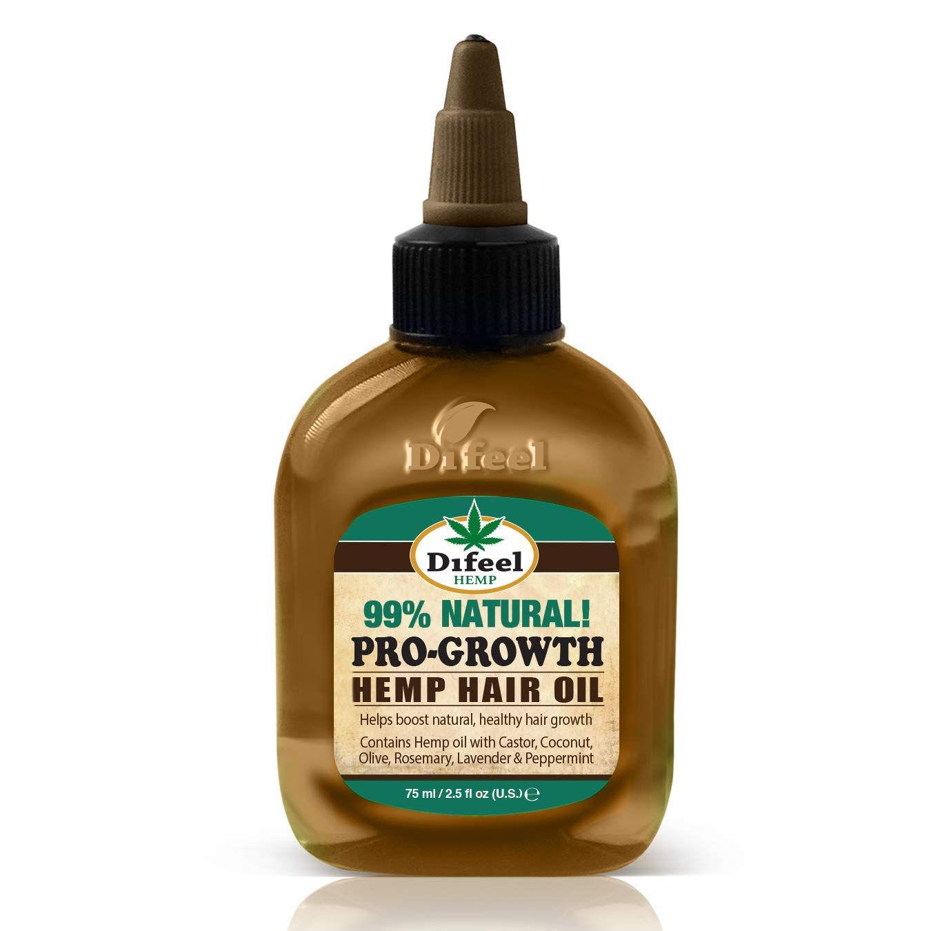 Difeel Hemp 99 Natural Hemp Hair Oil - Pro-Growth 2.5 ounce