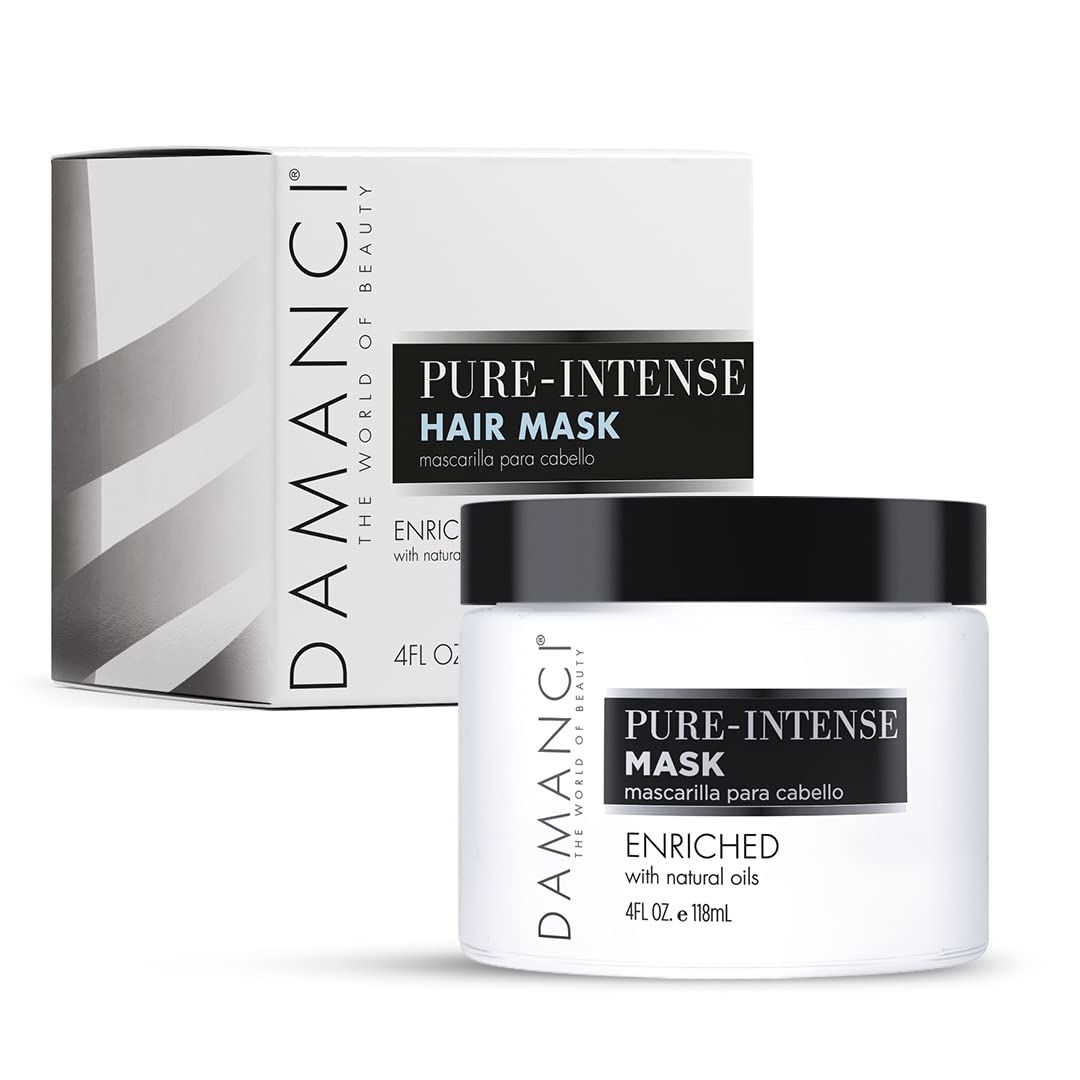 DAMANCI Pure Intense Hair Mask for Damaged Hair - Keratin Hair Mask for Dry Damaged Hair and Growth - Deep Conditioning Keratin Hair Treatment Mask - Mascarilla para el Cabello (4 oz)