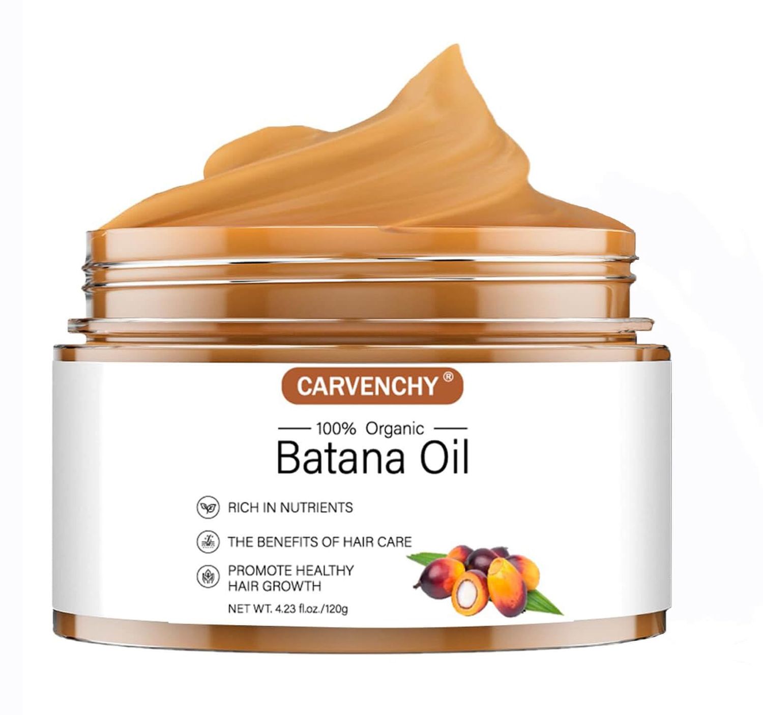 Raw Batana Oil for Hair Growth,100 Natural Batana Oil Sourced from Honduras Unrefined Promotes Hair thickness for Men Women Moisturize Scalp, Restore Dry Damaged Hair 4.2 OZ