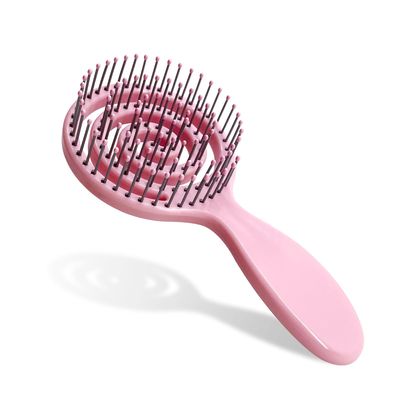 RAINS SECRET Lollipop Shaped Mini Detangling Hair Brush for Women,Men,Kid, WetDry Hair,Pocket Detangler for Outing or Traveling (pink)