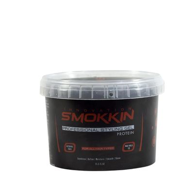 INNOVATION SMOKKIN Pro Edge Hair Styling Gel - Free Alcohol - Soothes Silky Shiny Perfect for Hair Type Hair Gel with Protein Extract Hold Nourishment, 8.45 FL Oz