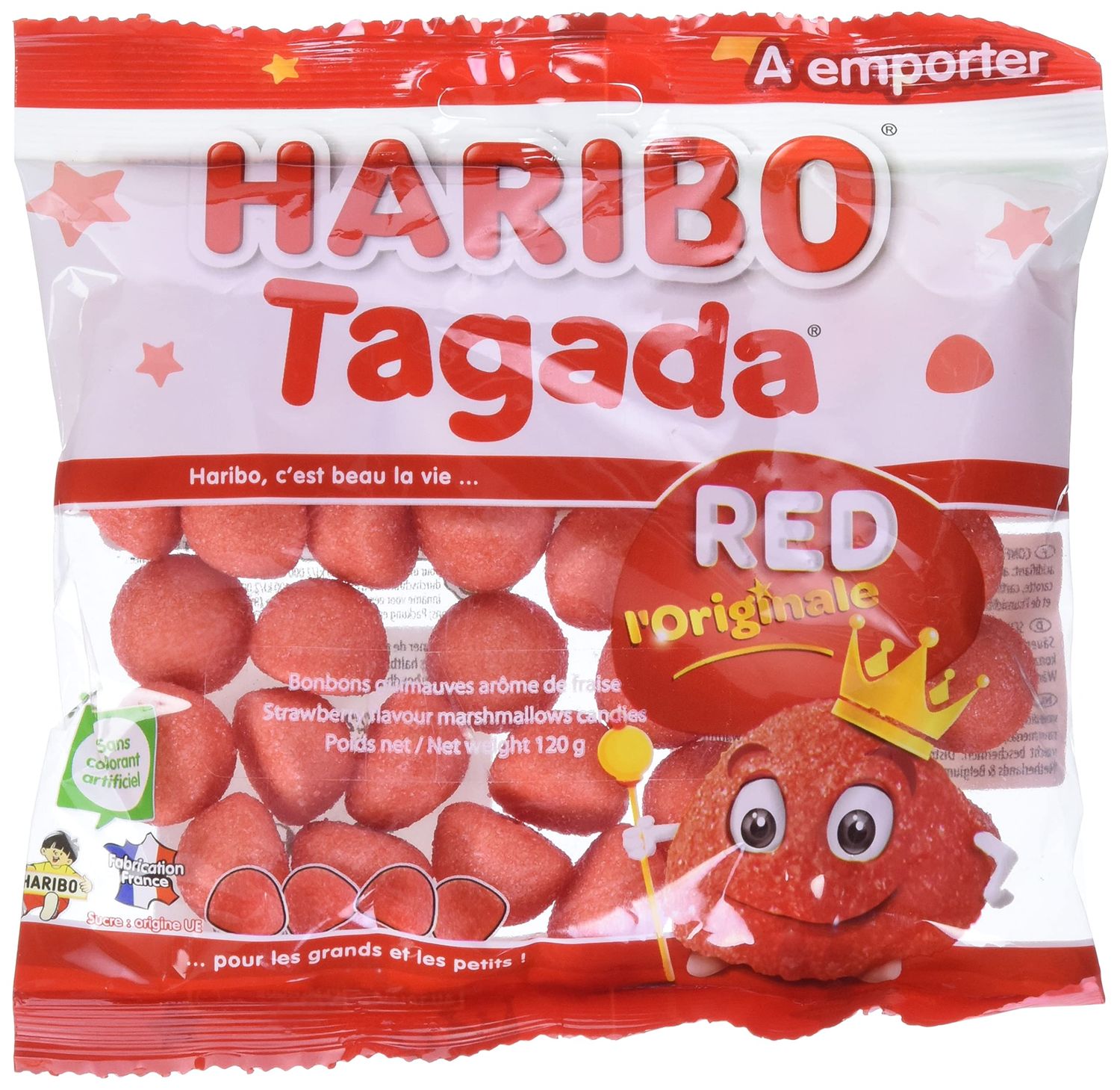 Haribo Fraise Tagada 120 Gram Candy Bag from France