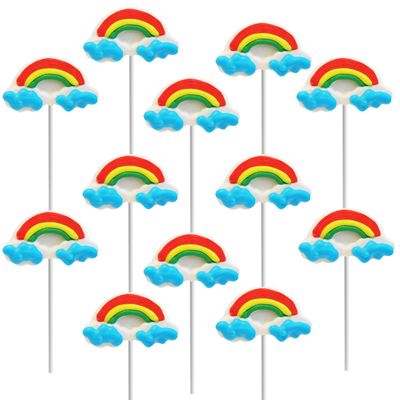 St. Patrick&#39;s Rainbow Shape Lollipop Suckers Candy, Great for Goody Bag Fillers, Individually Wrapped (12-Pack)