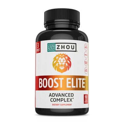 ZHOU Boost Elite Test Booster Formulated to Increase T-Levels Energy 30 Servings, 90 Veggie Caps