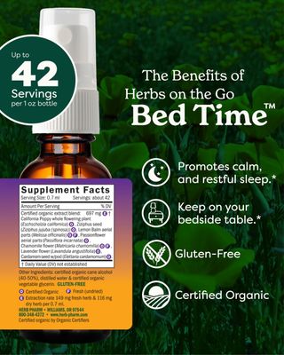 Herb Pharm Herbs on The Go Portable Spray, Bed Time 1 Fl Oz