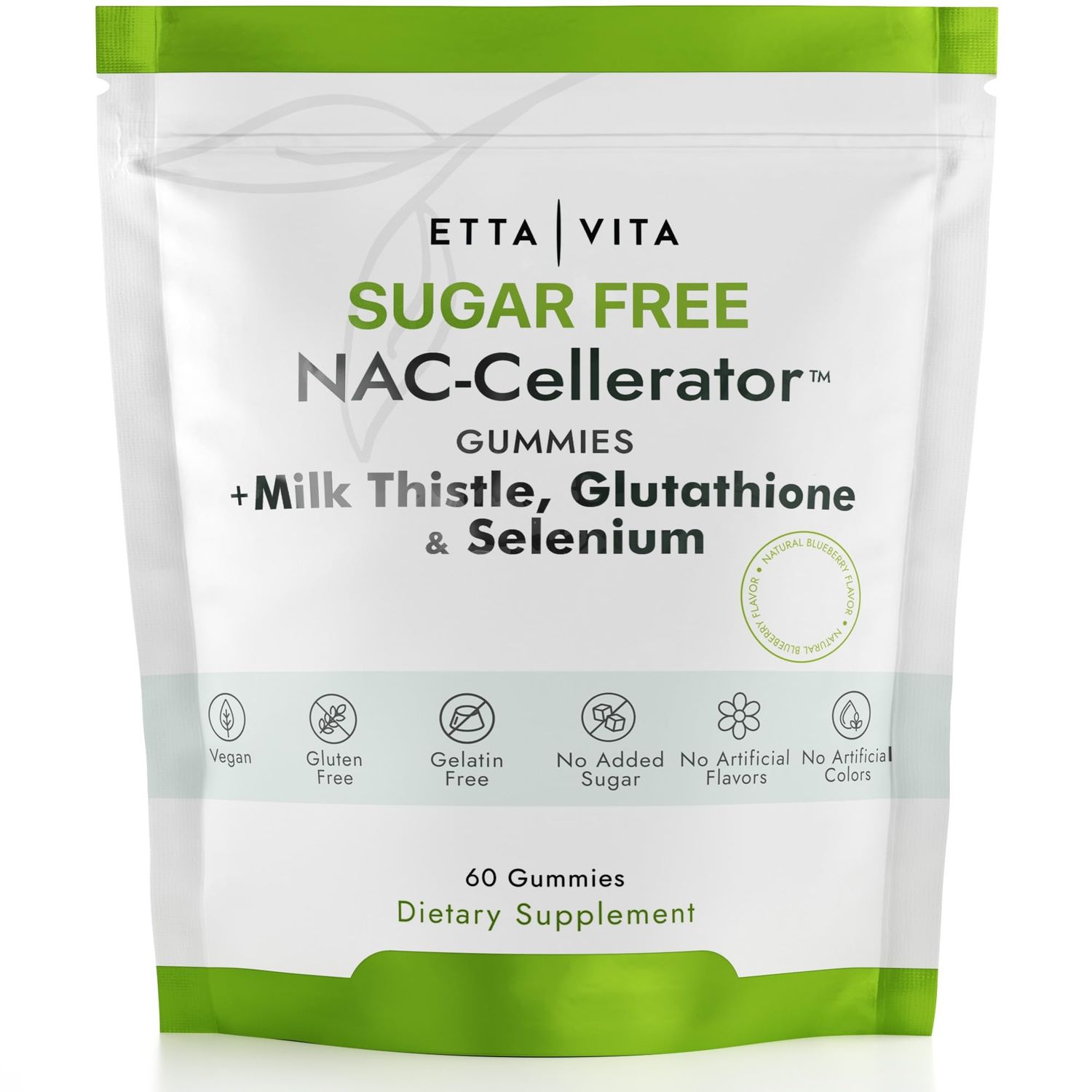 Sugar-Free NAC Gummies, N-Acetyl Cysteine Supplement with Milk Thistle, Glutathione, Selenium, NAC Complex for Energy, Respiratory Health, Liver Detox Cleanse, Kidney, Antioxidant Support