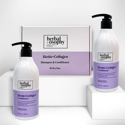 Biotin with Argan Oil Vitamin B7 Shampoo Conditioner Set, Gluten-free, Sulfate-free, Paraben-free