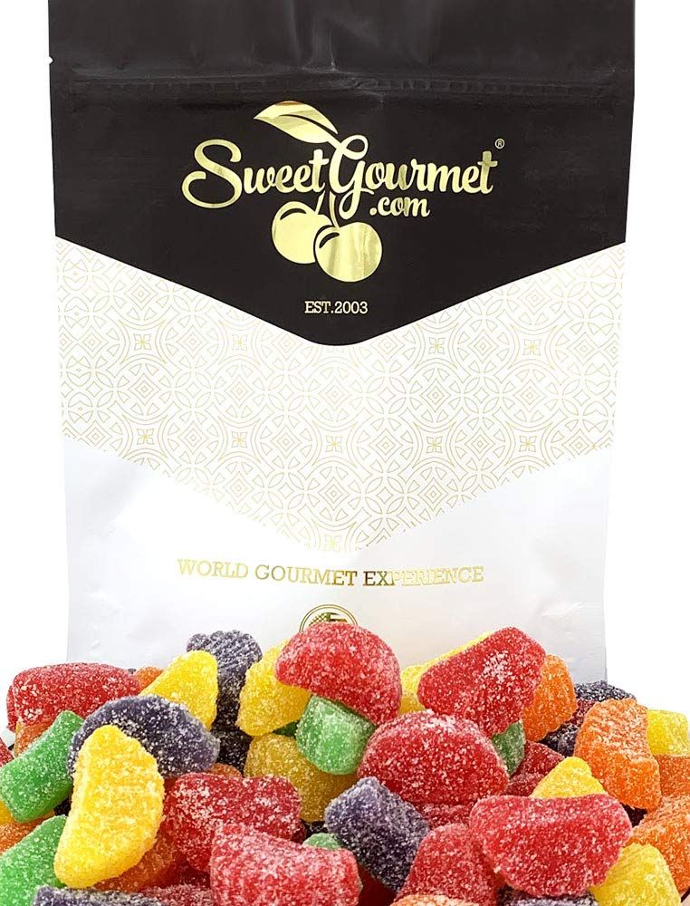 SweetGourmet Assorted Fruit Slices Bulk Jelly Candy 1 Pound