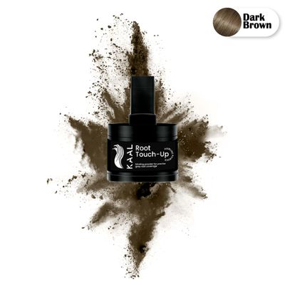 KAAL Hairline Powder for Concealing Hair Loss, Touch Up Powder for Hair Toppers, Eyebrows Beards, Thinning Hair Fibers (Dark Brown)