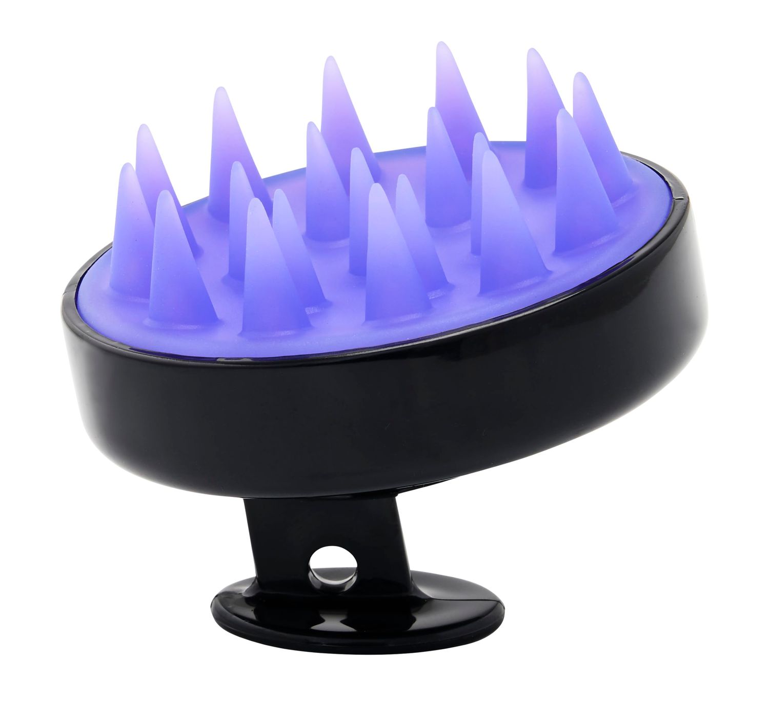 INSTACURE Scalp Massager Exfoliator Shampoo Brush Scrubber with Soft Silicone Bristles for Dandruff Removal Hair Growth. Advanced Durable Design for Wet or Dry Hair (Black)