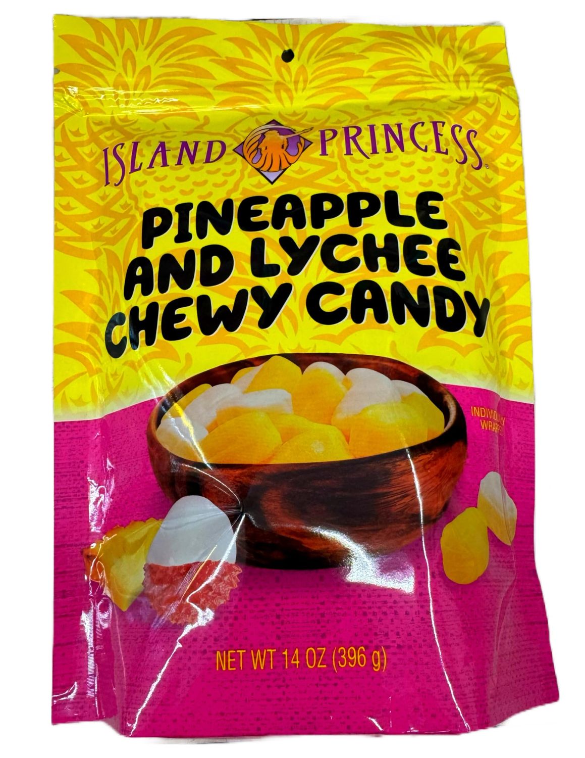 Island Princess Pineapple and Lychee Chewy Candy 14 Ounce