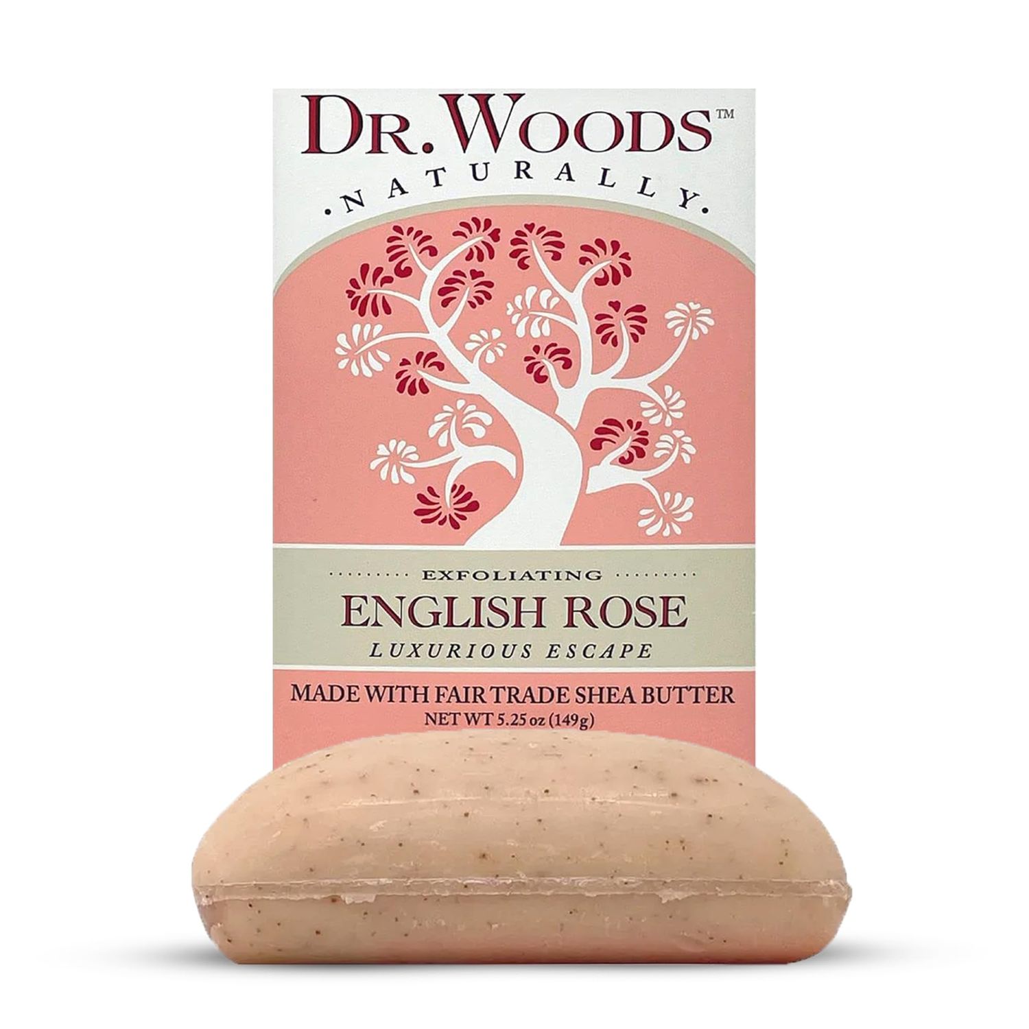 DR. WOODS NATURALS BAR SOAP,ROSE LGHTN, 5.25 OZ