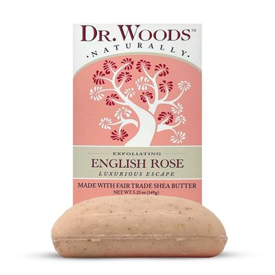 DR. WOODS NATURALS BAR SOAP,ROSE LGHTN, 5.25 OZ