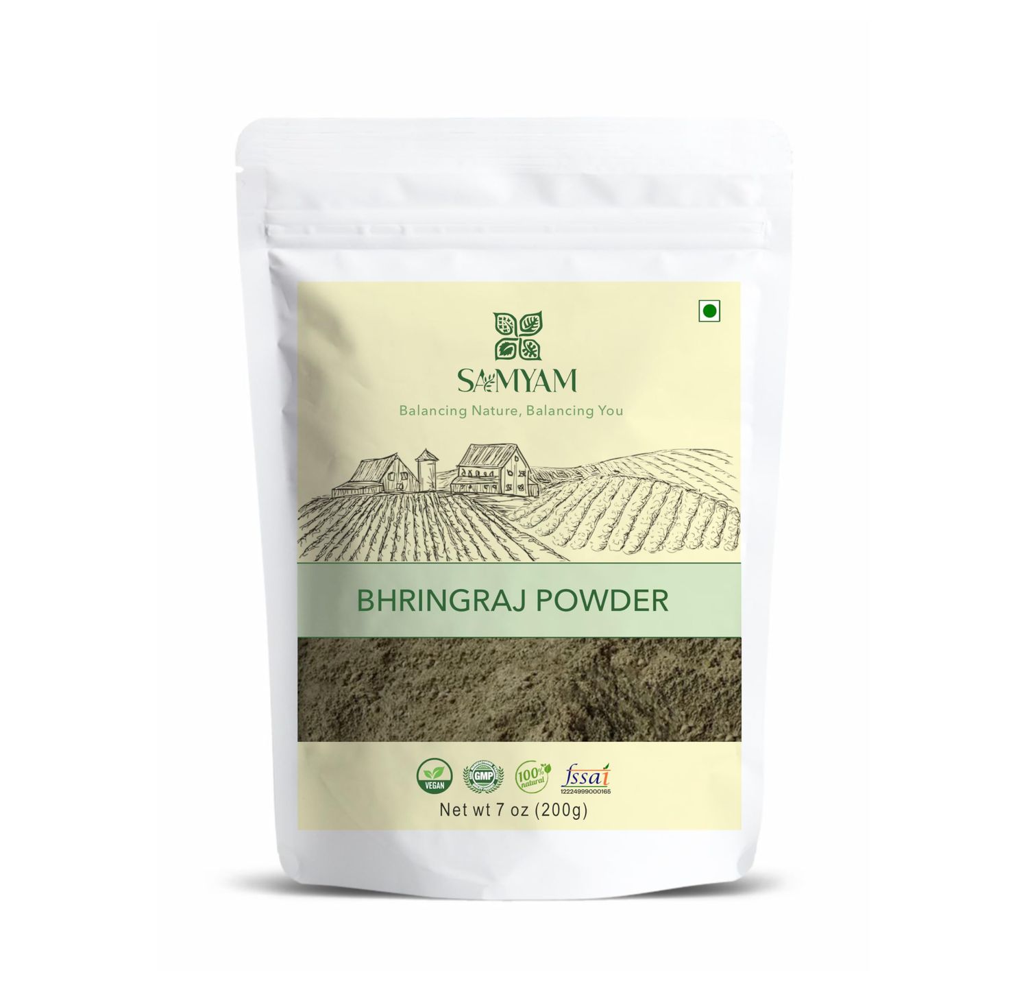 SAMYAM Bhringraj Herbal Hair Care Powder - 200g (7 oz) Herbal Hair Tonic, Hair Growth, Strong Hair