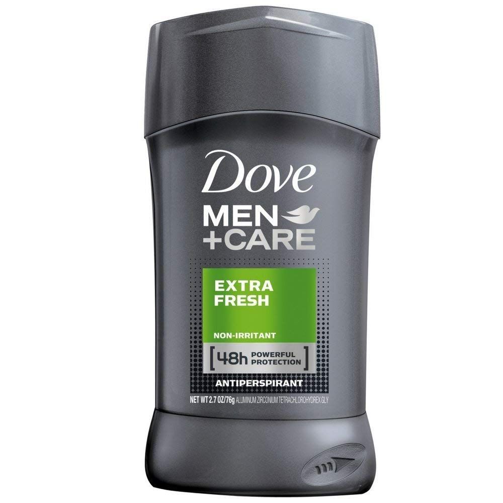 Dove MenCare Antiperspirant Deodorant Stick, Extra Fresh 2.7 oz, Pack of 2