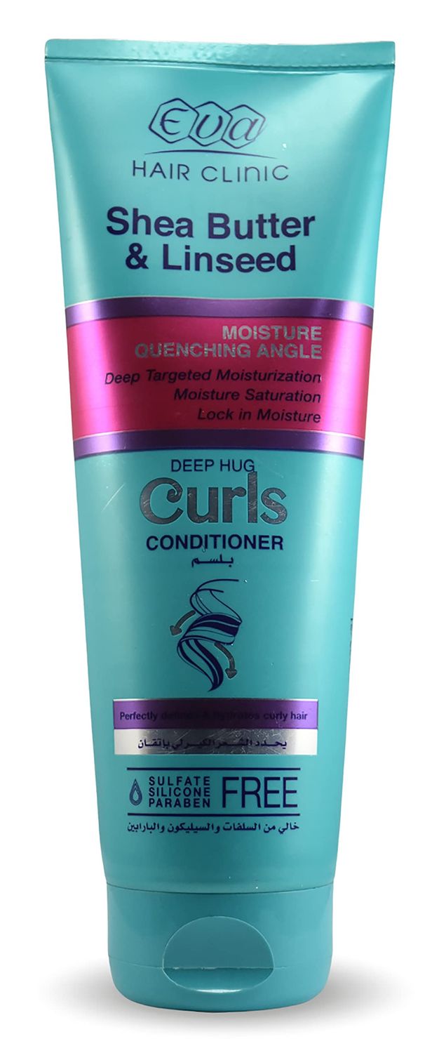 Eva Hair Clinic Curls Conditioner Shea Butter And Linseed (7.77 oz 230 ml) It Detangles Hair And Improves Its Ease Of Styling And Preventing Split Ends