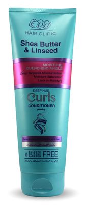 Eva Hair Clinic Curls Conditioner Shea Butter And Linseed (7.77 oz 230 ml) It Detangles Hair And Improves Its Ease Of Styling And Preventing Split Ends