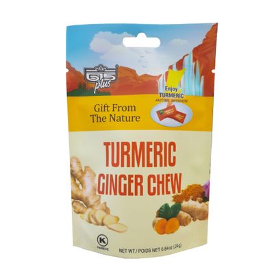615 Plus Ginger Candy Chewy Ginger Chew (Turmeric, 0.84 Ounce, Pack of 1)