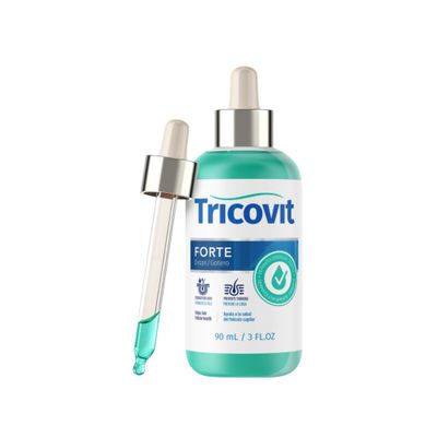 Tricovit Forte Drops - Follicle Stimulating Hair Serum - Hair Growth Serum with Saw Palmetto, Pumpkin Seed Capsaicin - Dry Scalp Treatment to Regulate Sebum Prevent Thinning (3 Fl oz)