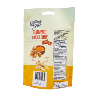 615 Plus Ginger Candy Chewy Ginger Chew (Turmeric, 0.84 Ounce, Pack of 1)