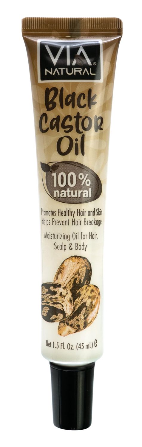 Via Natural 100 Natural Black Castor Oil 1.5 Fl Oz (Pack of 1)