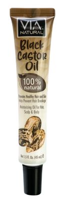 Via Natural 100 Natural Black Castor Oil 1.5 Fl Oz (Pack of 1)
