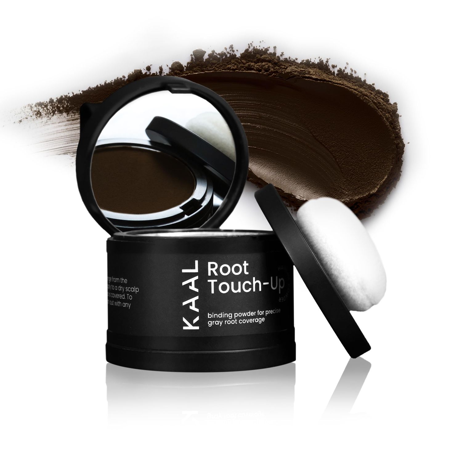 KAAL Hairline Powder for Concealing Hair Loss, Touch Up Powder for Hair Toppers, Eyebrows Beards, Thinning Hair Fibers (Dark Brown)