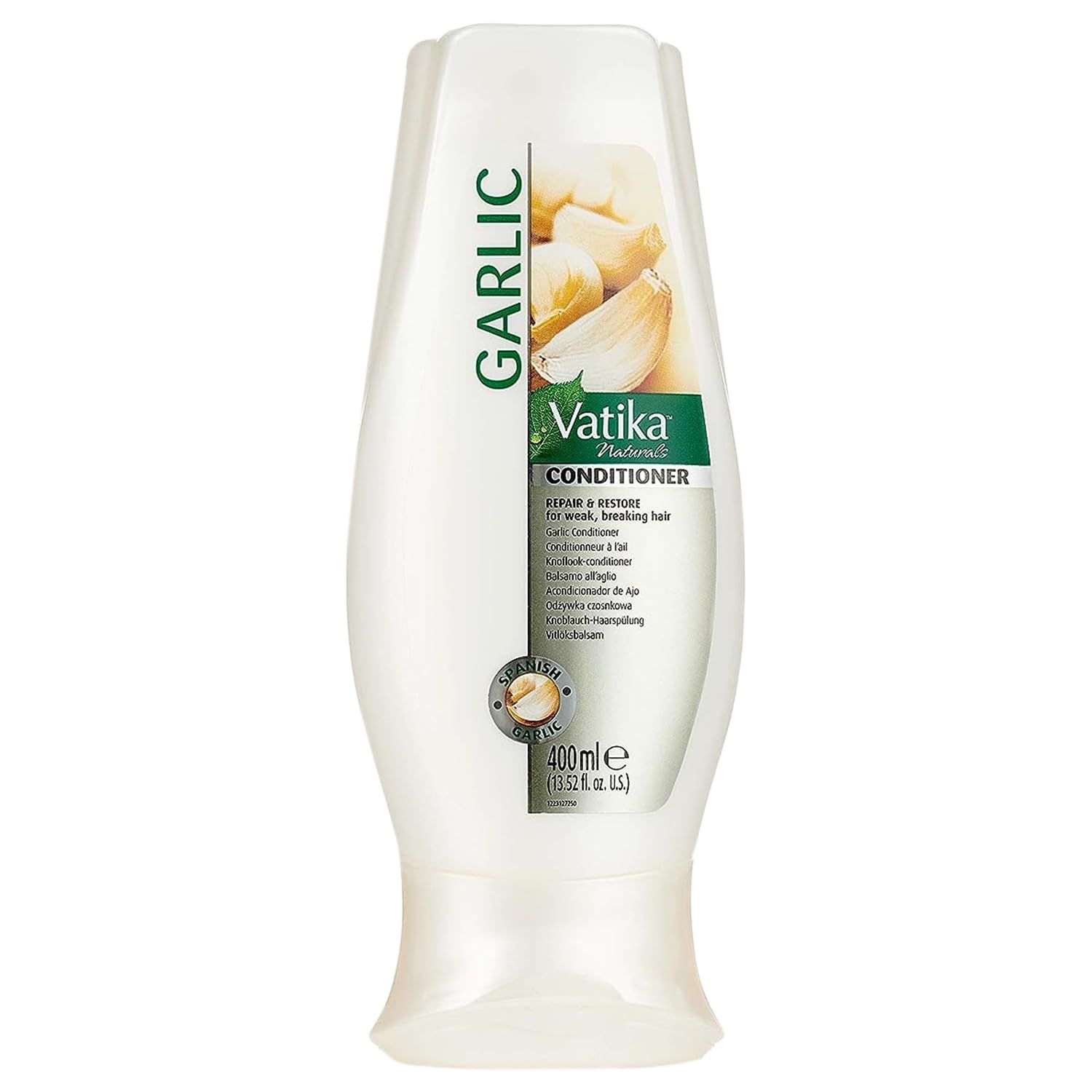 Vatika Naturals Moisturizing Conditioner - Hydrating Conditioner for Dry, Damaged Frizzy Hair - Deep Nourishment with Natural Ingredients Henna - Strengthens Shines - Spanish Garlic - 400ml