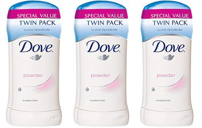 Dove Powder 24 Hour Invisible Solid Antiperspirant Deodorant, 2.6 Ounce (Pack of 6)